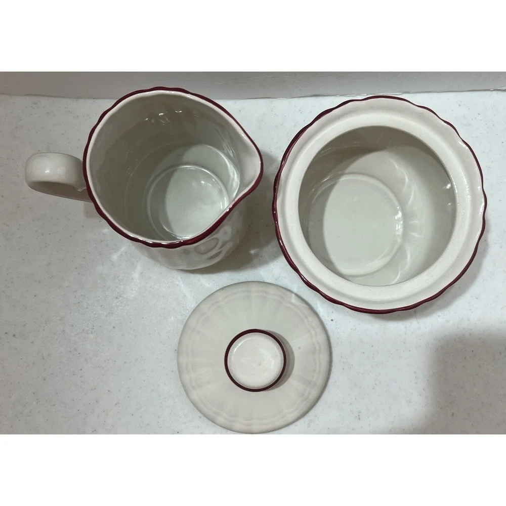 VINTAGE MIKASA COUNTRY CLASSICS Roseland Japan KS151‎ CREAMER & SUGAR Set
